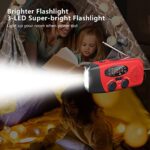 Vielseitiges Solar-Radio für Camping und Notfälle: Handkurbel, AM/FM, Taschenlampe, USB-Ladegerät (Rot) – Bild 8