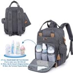 Wickeltasche Rucksack, Dikaslon Grosser Wickelrucksack mit Multifunktions Babytaschen und mobiler Wickelauflage, Schnullerhalter und Kinderwagengurte, für Mama und Papa – Bild 4