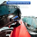 LEXIN B4FM Motorrad Bluetooth Headset, Helm Intercom, Kommunikationssystem für bis zu 10 Motorräder mit 2000m Reichweite, Motorradhelm Gegensprechanlage mit Musikteilen Funktion – Bild 7