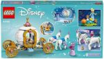 LEGO 43192 Disney Princess Cinderellas Königliche Kutsche, Pferdespielzeug mit 2 Mini-Puppen und 2 Pferde-Figuren für Jungen und Mädchen ab 6 Jahren – Bild 7