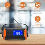 Notfallradio mit Solar- und Dynamo-Kurbel: 5000mAh Akku, Powerbank, LED-Taschenlampe und SOS-Signal – Bild 4