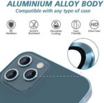 CloudValley Camera Lens Protector for iPhone 12 Pro Max 6.7 inches, Stylish Back Camera Cover, Premium HD Tempered Glass Aluminum Alloy Lens Screen Ring Cover Film – Bild 5
