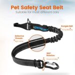 Iokheira Hunde Sicherheitsgurt, 3 in 1 Verstellbar Sicherheitsgeschirre für Auto, Reflektierend Bungee Hundegurt mit Haken für alle Hunderassen & Autotypen – Bild 6