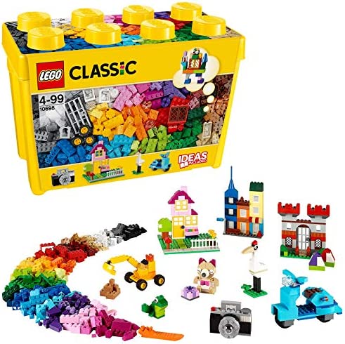 LEGO 10698 Classic Grosse Bausteine-Box, Spielzeugaufbewahrung, lustige, Bunte Spielzeug-Bausteine, Geschenkidee für Kinder