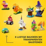 LEGO 11013 Classic Kreativ-Bauset mit durchsichtigen Steinen, mit Löwe, Vogel und Schildkröte, Konstruktionsspielzeug aus Bausteinen ab 4 Jahren – Bild 3
