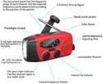Vielseitiges Solar-Radio für Camping und Notfälle: Handkurbel, AM/FM, Taschenlampe, USB-Ladegerät (Rot) – Bild 4