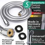 hoffmann Duschschlauch, Standard 1/2 Anschlüsse aus Messing, sehr flexibel + knickfest, Made in Germany – Bild 2