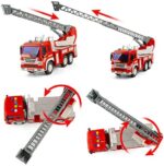 GizmoVine Feuerwehrauto 2 Stücke Auto Spielzeug für 2 Jahre Alten Jungen Feuerwehr Auto Mit Lichtern und Tönen , Früh Bildung Auto Spielzeug Trägheit Fahrzeuge Für Kinder und Kleinkinder – Bild 4