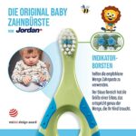 Jordan ® Step 1 Baby Zahnbürste | Baby Zahnbürste 0-2 Jahre | Die Original Kleinkindzahnbürste mit extra weichen Borsten und weichem Beissring für Babygummis und Easy Grip 4-pack – Bild 3
