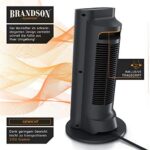 Brandson, Heizlüfter mit Fernbedienung energiesparend leise, 2000 Watt Keramik Heizstrahler Badezimmer, Oszillation, Eco Modus, 2x Heizstufen, Timer - GS-zertifiziert – Bild 4