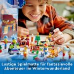 LEGO 60352 City Adventskalender 2022 Weihnachtsspielzeug mit Weihnachtsmann Minifigur und festlicher Spielmatte, frühzeitiges Geschenk zu Weihnachten für Kinder – Bild 5