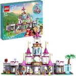 LEGO 43205 Disney Princess Ultimatives Abenteuerschloss, Prinzessinnenschloss Spielzeug, baubares Schloss mit Mini-Puppen Ariel, Vaiana, Tiana; Geschenk zu Weihnachten