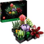 LEGO 10309 Icons Sukkulenten, Botanical Collection Set für Erwachsene zum Basteln, Zimmerdeko mit 9 künstlichen Mini-Pflanzen, Home Deko mit Blumen