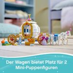 LEGO 43192 Disney Princess Cinderellas Königliche Kutsche, Pferdespielzeug mit 2 Mini-Puppen und 2 Pferde-Figuren für Jungen und Mädchen ab 6 Jahren – Bild 6