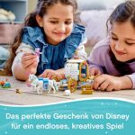 LEGO 43192 Disney Princess Cinderellas Königliche Kutsche, Pferdespielzeug mit 2 Mini-Puppen und 2 Pferde-Figuren für Jungen und Mädchen ab 6 Jahren – Bild 2