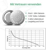 LiCB 20 Stück LR44 knopfzelle, AG13 PX76A l1154f 357A 1,5V Alkaline Batterie 3 Jahre Lagerfähigkeit 100% Voll Garantie – Bild 3