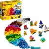 LEGO 11013 Classic Kreativ-Bauset mit durchsichtigen Steinen, mit Löwe, Vogel und Schildkröte, Konstruktionsspielzeug aus Bausteinen ab 4 Jahren