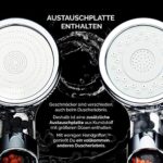 PRISMA Duschkopf Regendusche Handbrause wassersparend für mehr Wasserdruck, Brausekopf, Regendusche und Massage Funktion – Bild 5