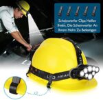 Stirnlampe,MLIAIMCE Superheller Stirnlampe LED Wiederaufladbar 18000 Lumen 8 LED 8 Modi Mit Rotlicht Warnlicht Kopflampe,IPX4 Wasserdicht,Perfekt Für Camping,Fischen,Outdoor,Joggen,Arbeit,Wandern – Bild 6