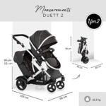 Hauck Geschwister Kinderwagen Duett 2 / Buggy für 2 Kinder / Sitz Oben Umbaubar in Baby Wanne für Neugeborene/ Regen Verdeck inkl. / Belastbar bis 36 kg / Faltbar / 1 Stück (1er Pack), Forest Schwarz – Bild 8