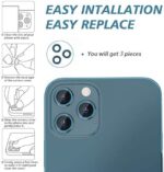 CloudValley Camera Lens Protector for iPhone 12 Pro Max 6.7 inches, Stylish Back Camera Cover, Premium HD Tempered Glass Aluminum Alloy Lens Screen Ring Cover Film – Bild 4