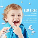 Seago Elektrische Zahnbürste Kinder 6 Monaten bis 4 Jahren, Schallzahnbürste mit LED Licht Aufsteckbürste Smart Timer Wasserdicht IPX7 – Bild 2