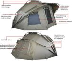 MK-Angelsport "Fort Knox 1-2 Personen Zelt Karpfenzelt Angelzelt komplettes Set inkl. Gummihammer Dome Bivvy – Bild 13