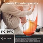 KESSER® 2500W Ölradiator mit WiFi App & Fernbedienung digitalem Display, elektrischer energiesparender Heizkörper mit 10 Rippen, Timer Zeitschaltuhr, 4 Heizstufen, Thermostat, Weiss – Bild 6