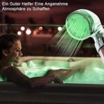 Rovtop Led Duschkopf, Led Duschkopf mit Farbwechsel, Keine Stromversorgung, Hochdruckwassereinsparung, 7 Farben ändern Sich Zufällig – Bild 6