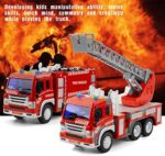 GizmoVine Feuerwehrauto 2 Stücke Auto Spielzeug für 2 Jahre Alten Jungen Feuerwehr Auto Mit Lichtern und Tönen , Früh Bildung Auto Spielzeug Trägheit Fahrzeuge Für Kinder und Kleinkinder – Bild 7