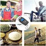 Dr.meter Digitale Kofferwaage,110 lb/50 kg Elektronische Digital Fischwaagen Handwaage mit Massband, 2 AAA Batterien enthalten, Beleuchtetes Display – Bild 7