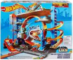 Hot Wheels FTB69 - City Ultimate Parkgarage und Parkhaus für Kinder, Garage mit Hai für +90 Autos, mit Looping Tracks inkl. 2 Spielzeugautos – Bild 8