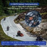 LEXIN B4FM Motorrad Bluetooth Headset, Helm Intercom, Kommunikationssystem für bis zu 10 Motorräder mit 2000m Reichweite, Motorradhelm Gegensprechanlage mit Musikteilen Funktion – Bild 2