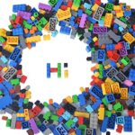 LIGHTALING Bausteine 1000 Teile Kompatibel mit Lego - Bulk Bausteine Classis Color Farben, Building Bricks Block für 6 Jahren Herauf Kinder, für Mädchen Unisex Kühle Lernspielzeug, Inklusive 2 Figuren