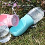 MalsiPree Hundewasserflasche, auslaufsicherer tragbarer Welpenwasserspender mit Trinkfutterautomat für Haustiere im Freien, Wandern, Reisen, Kunststoff in Lebensmittelqualität – Bild 5