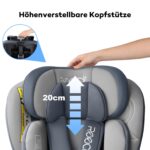 Reecle i-Size Kindersitz 0–12 Jahre, 360° drehbar mit ISOFIX, 0–36 kg (ECE R129) – Bild 5