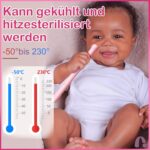 Beißröhrchen Zahnungshilfe Baby 6er Set, BPA-frei, Silikon, US-CPC zugelassen