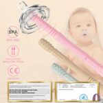 Beißröhrchen Zahnungshilfe Baby 6er Set, BPA-frei, Silikon, US-CPC zugelassen
