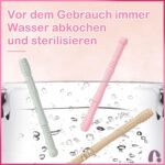 Beißröhrchen Zahnungshilfe Baby 6er Set, BPA-frei, Silikon, US-CPC zugelassen