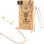 Nature Nerds - Zungenreiniger aus Kupfer (3er Set) - Ayurvedisches Zungenschaber-Set für plastikfreie Mundhygiene