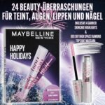 Maybelline Adventskalender 2025 – 31 Türchen, 26 Originalprodukte + 5 Goodies, inkl. Sky High & Garnier Skincare – Bild 2