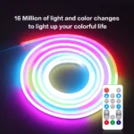 Wasserdichtes 5-Meter LED Neon Licht Kit mit WiFi, Bluetooth, IR und RGBIC für Traumfarben-Musik-Synchronisation – Bild 3