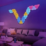 RGBIC-Traumfarbe Smart DIY Dreiecks-LED Wandleuchte - Moderne Innenbeleuchtung, 9er Pack mit WiFi-App und Fernbedienung – Bild 2