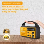 Notfall Radio Solar Camping Light Wetter Radio mit wiederauf ladbarer Taschenlampe – Bild 3
