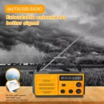 Notfall Radio Solar Camping Light Wetter Radio mit wiederauf ladbarer Taschenlampe – Bild 4