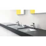 hansgrohe Waschtischarmatur Logis, Badarmatur wassersparend, Chrom – Bild 2