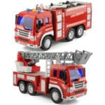 GizmoVine Feuerwehrauto 2 Stücke Auto Spielzeug für 2 Jahre Alten Jungen Feuerwehr Auto Mit Lichtern und Tönen , Früh Bildung Auto Spielzeug Trägheit Fahrzeuge Für Kinder und Kleinkinder