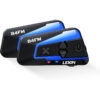 LEXIN B4FM Motorrad Bluetooth Headset, Helm Intercom, Kommunikationssystem für bis zu 10 Motorräder mit 2000m Reichweite, Motorradhelm Gegensprechanlage mit Musikteilen Funktion