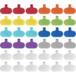 Kabeletiketten von Wrap-It Storage - Normale Grösse Mehrfarbig 36er-Pack - beschreibbare Kabeletiketten, Drahtetiketten, Kabeletiketten und Drahtetiketten für Kabelmanagement