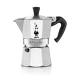 Bialetti, Moka Express, Ikonische Espressomaschine für die Herdplatte, macht echten Italienischen Kaffee, Moka-Kanne, Aluminium, Silber